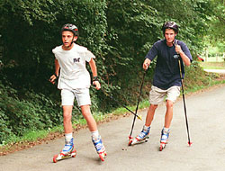 Ski-roues dans le bois de Soeuvres (Vern-sur-Seiche)